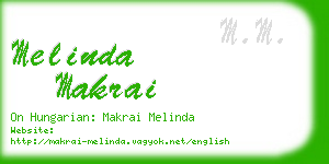 melinda makrai business card